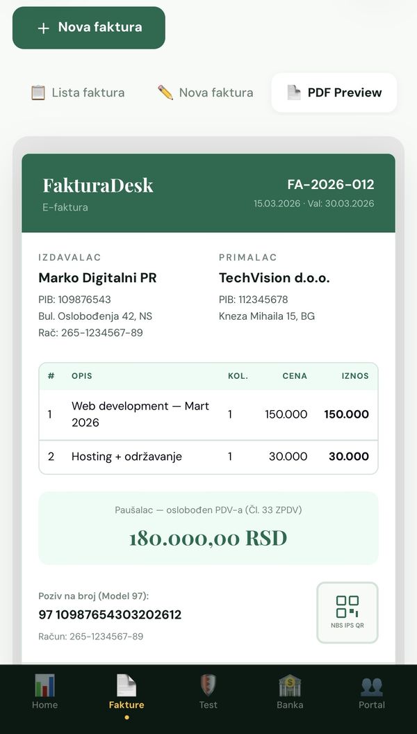 E-faktura preview